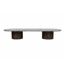 San Juan 75" Coffee Table in Royal Brown with Gray Travertine, view 3