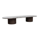 San Juan 75" Coffee Table in Royal Brown with Gray Travertine, view 4