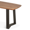 Salerno 68 Bench in Smoked Acacia, view 4