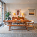 Savannah 94" Dining Table in Cinnamon Brown, view 3