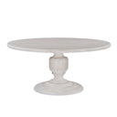 Taj 60" Round Dining Table in Heirloom White