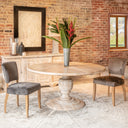 Taj 60" Round Dining Table in Heirloom White, view 5