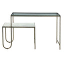 Venice 50" Nesting Console Table with Marble and Glass, view 5