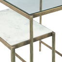 Venice 50" Nesting Console Table with Marble and Glass, view 4