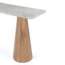 Vista 60" Console Table with White Travertine and Light Base, view 5