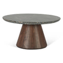 Vista 36" Coffee Table with Lava Marble and Dark Base