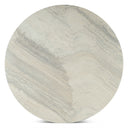 Vista 48" Round Dining Table with Silver Travertine and Light Mango Base, view 4