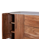 Wales 68" Kitchen Island in Natural Acacia with White Marble Top, view 8