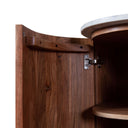 Wales 68" Kitchen Island in Natural Acacia with White Marble Top, view 10