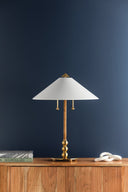 Aged Brass Flare Table Lamp 18" by Hudson Valley, view 8