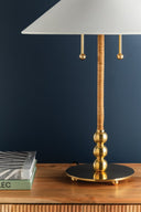 Aged Brass Flare Table Lamp 18" by Hudson Valley, view 5