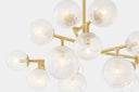 Vintage Polished Brass Glasgow Chandelier 46" by Corbett Lighting, view 6