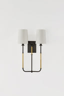 Aged Brass and Distressed Bronze Glenmont Wall Sconce 14" x 21" by Hudson Valley, view 4