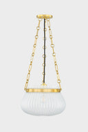 Aged Brass Granby Pendant 13" by Hudson Valley, view 2