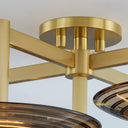 Aged Brass Griston Semi Flush 28" by Hudson Valley, view 3