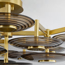 Aged Brass Griston Semi Flush 44" by Hudson Valley, view 3