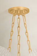 Vintage Gold Leaf Galena Chandelier 34" by Corbett Lighting, view 2