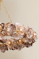 Vintage Gold Leaf Galle Chandelier 54.25" by Corbett Lighting, view 6