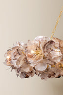 Vintage Gold Leaf Galle Chandelier 54.25" by Corbett Lighting, view 5