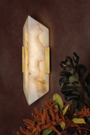 Vintage Brass Geo Wall Sconce 5.75" by Corbett Lighting, view 2
