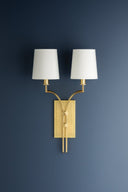 Aged Brass Glenford Wall Sconce 13" by Hudson Valley, view 4