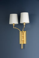 Aged Brass Glenford Wall Sconce 13" by Hudson Valley, view 2