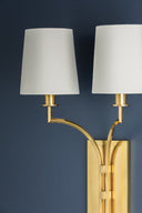 Aged Brass Glenford Wall Sconce 13" by Hudson Valley, view 3