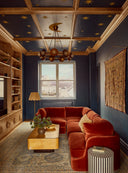 Aged Brass Glimmer Chandelier 40" by Hudson Valley, view 3
