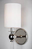 Polished Nickel Gordon Wall Sconce 5" by Hudson Valley, view 3