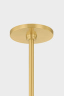 Aged Brass Harpswell Chandelier 25" by Hudson Valley, view 2