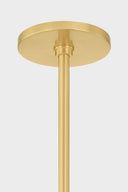 Aged Brass Harpswell Chandelier 43" by Hudson Valley, view 3