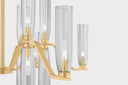 Aged Brass Harpswell Chandelier 43" by Hudson Valley, view 2