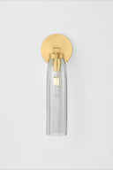 Aged Brass Harpswell Wall Sconce 4.75" x 14.25" by Hudson Valley, view 2
