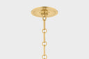 Aged Brass and Soft French Blue Highclere Pendant 12.75" x 12" by Hudson Valley, view 2