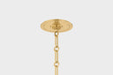 Aged Brass and Soft French Blue Highclere Pendant 17.75" x 14.5" by Hudson Valley, view 2