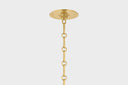 Aged Brass and Off-White Highclere Pendant 17.75" x 14.5" by Hudson Valley, view 2
