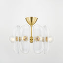 Aged Brass Hilo Semi Flush 22" by Hudson Valley, view 3