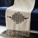 Snake Embellished Throw