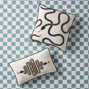 Snake Embroidered Pillow