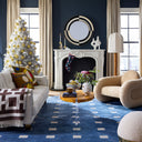 Small Squares Hand-Knotted Rug