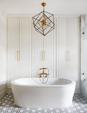 Aged Brass Roundout Chandelier 26" by Hudson Valley, view 3