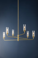 Aged Brass Halifax Chandelier 48" by Hudson Valley, view 4