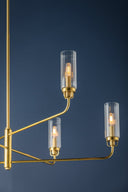 Aged Brass Halifax Chandelier 48" by Hudson Valley, view 3