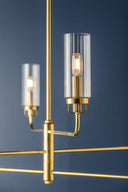 Aged Brass Halifax Chandelier 48" by Hudson Valley, view 2