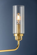 Aged Brass Halifax Chandelier 48" by Hudson Valley, view 5