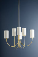 Aged Brass Harlem Chandelier 29.25" by Hudson Valley, view 5
