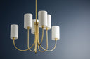 Aged Brass Harlem Chandelier 29.25" by Hudson Valley, view 4
