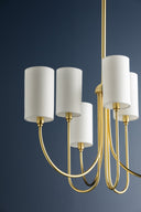 Aged Brass Harlem Chandelier 29.25" by Hudson Valley, view 6