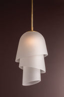 Vintage Brass Hela Pendant 13.75" by Corbett Lighting, view 4