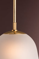 Vintage Brass Hela Pendant 13.75" by Corbett Lighting, view 6